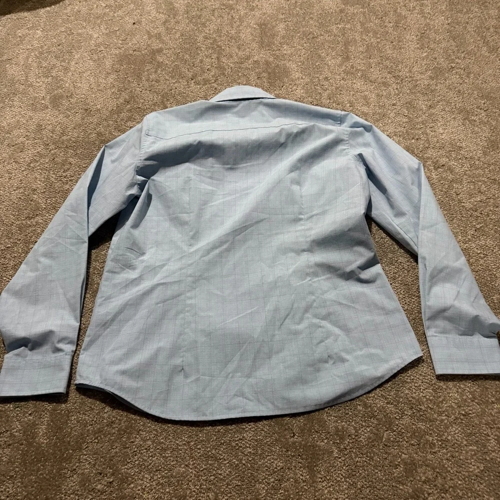 Orvis young‎ boys button down collared dress shirt in youth size 10 blue pattern